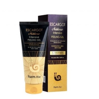 Farmstay Escargot Noblesse Intensive Peeling Gel, 180ml. интенсивный пилинг гель с экстрактом улитки. Для всех типов кожи