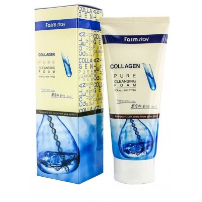 FarmStay Collagen Pure Cleansing Foam, 180ml Пенка для умывания очищающая с коллагеном