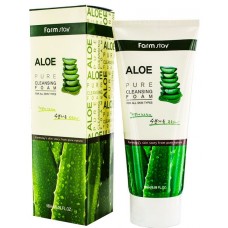 Farmstay Aloe pure cleansing foam, 180ml. Пенка для умывания очищающая с экстрактом алоэ