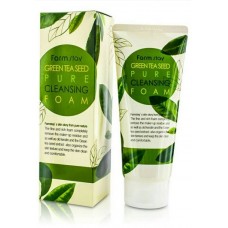 Farmstay Green Tea Seed Pure Cleansing Foam, 180ml. Освежающая пенка для умывания очищающая с экстрактом семян зеленого чая