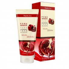 Farmstay POMEGRANATE PURE CLEANSING FOAM, 180ml. Пенка для умывания с Экстрактом гранат подходит для всех типов кожи