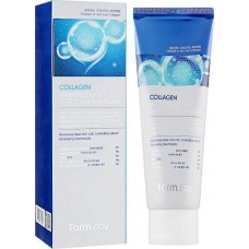 FarmStay Collagen Water Full Moist Deep Cleansing Foam, 180ml. Антивозрастная увлажняющая пенка с коллагеном