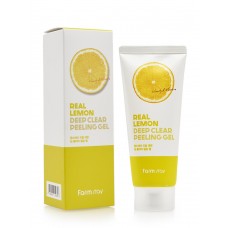 FarmStay Real Lemon Deep Clear Peeling Gel, 100ml. Пилинг-гель для лица с экстрактом лимона.