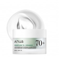 Anua Heartleaf 70 Intense Calming Cream with Ceramide & Panthenol, Face Moisturizer for Dry Skin, 50ml. Успокаивающий Крем Для Сухой Кожи С Экстрактом Хауттюйнии