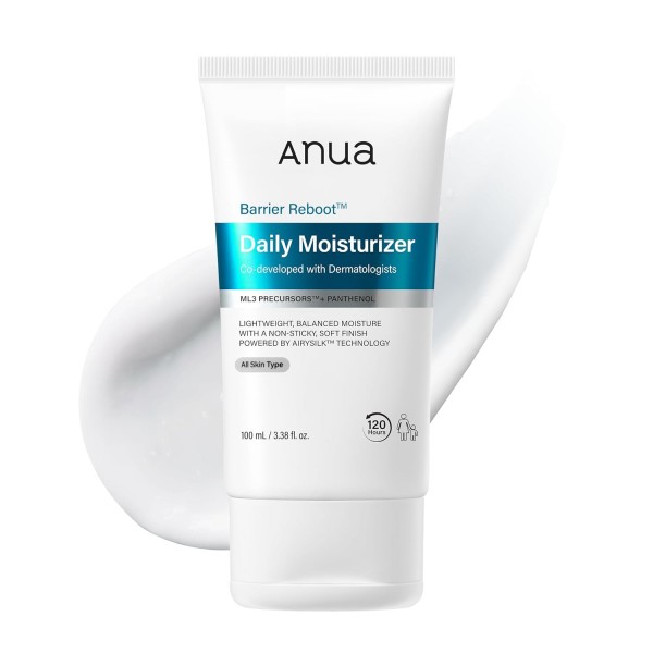 ANUA Barrier Reboot Daily Moisturizer, Ceramide Barrier Care Face Cream with Panthenol, 100ml. Увлажняющий крем для лица с керамидами и пантенолом для восстановления защитного барьера