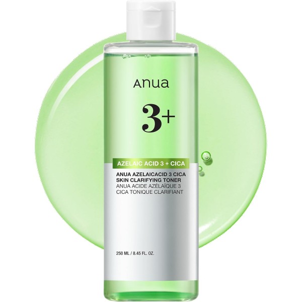 Anua  Azelaic Acid 3 CICA Skin Claryfing Toner, 250 ml. Очищающий тонер для проблемной кожи 