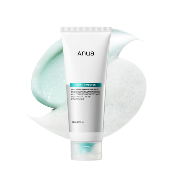 Anua PDRN Hyaluronic Acid Moisturizing Cleansing Foam 150 ml — увлажняющая пенка для умывания