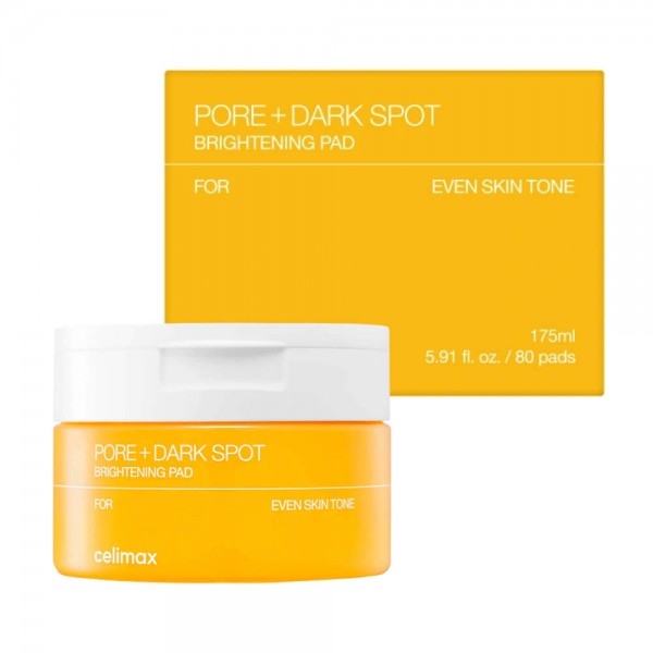 Тонер-пэды для выравнивания тона и рельефа кожи Celimax Pore+Dark Spot Brightening Pad 100ml