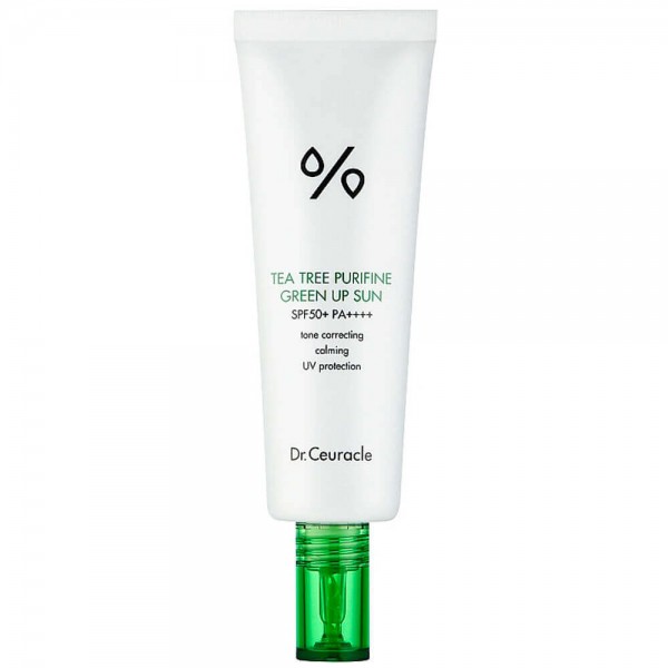 Солнцезащитный крем для проблемной кожи Dr.Ceuracle Tea Tree Purifine Green Up Sun SPF50+ PA++++ Солнцезащитный крем для проблемной кожи Dr.Ceuracle Tea Tree Purifine Green Up Sun SPF50+ PA++++