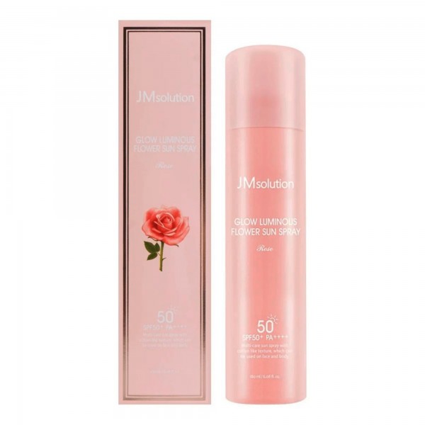 JMsolution Glow Luminous Flower Sun Spray SPF50+ PA++++ Омолаживающий солнцезащитный спрей с розой 