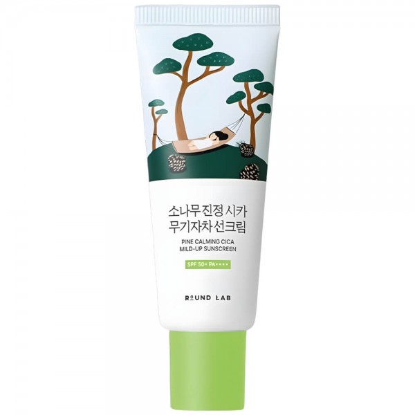 Солнцезащитный крем с экстрактом сосны Round Lab Pine Calming Cica Mild-Up Sunscreen SPF50+ PA++++
