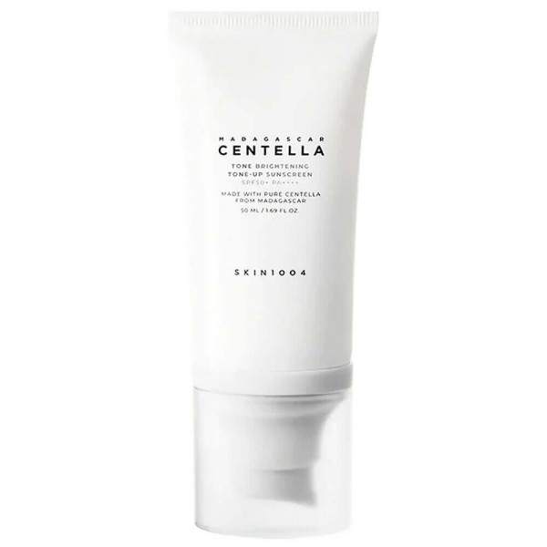 SKIN1004 Madagascar Centella Tone Brightening Tone-Up Sunscreen SPF50+ PA++++ , 50ml. Солнцезащитный осветляющий крем 