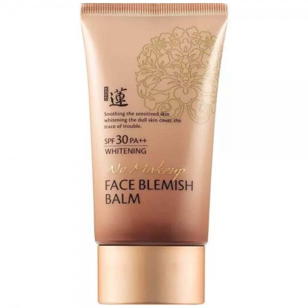 Welcos Lotus BB No Make Up Face Blemish Balm SPF30 PA++, 50ml. Омолаживающий ББ-крем