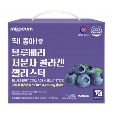 Mippeum Низкомолекулярный коллаген с голубикой, желе-стик 1200g, 60e.
