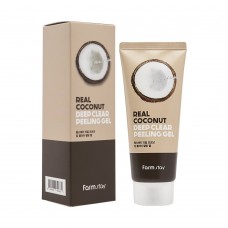 FarmStay Real Coconut Deep Clear Peeling Gel, 100ml. Пилинг-гель для лица с экстрактом кокоса