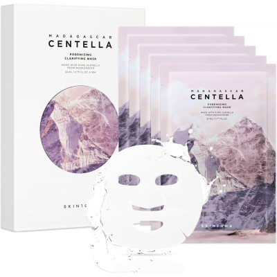 SKIN1004 Madagascar Centella Poremizing Clarifying, Set 5ea. Набор тканевых масок очищение и сужение пор