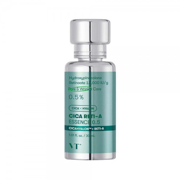 VT Cosmetics Cica Reti-A Essence 0.5, 30ml. Интенсивная бустер-эссенция с ретинолом и центеллой VT Cosmetics Cica Reti-A Essence 0.5, 30ml. Интенсивная бустер-эссенция с ретинолом и центеллой