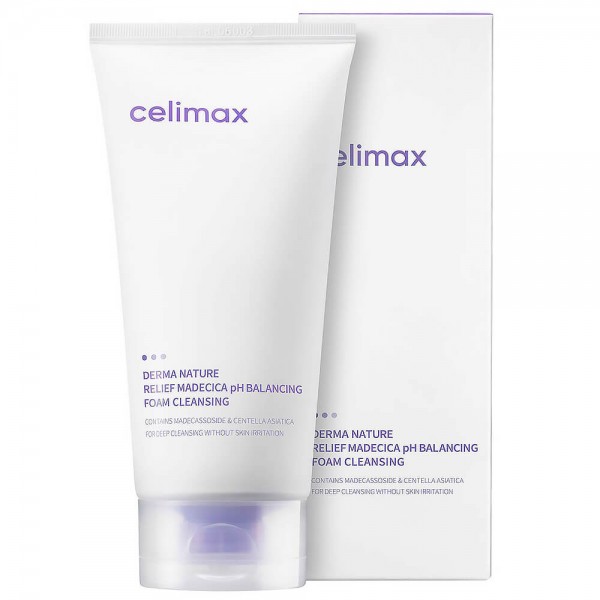 Celimax Derma Nature Relief Madecica pH Balancing Foam Cleansing, 150ml. Слабокислотная пенка для умывания Celimax Derma Nature Relief Madecica pH Balancing Foam Cleansing, 150ml. Слабокислотная пенка для умывания