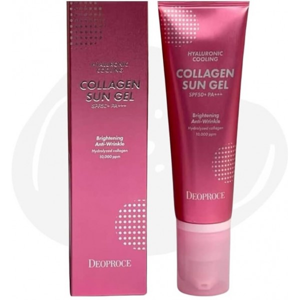 Deoproce Hyaluronic Cooling Collagen Sun Gel SPF50+PA+++, 40ml. Солнцезащитный Крем Для Лица С Коллагеном Deoproce Hyaluronic Cooling Collagen Sun Gel SPF50+PA+++, 40ml. Солнцезащитный Крем Для Лица С Коллагеном