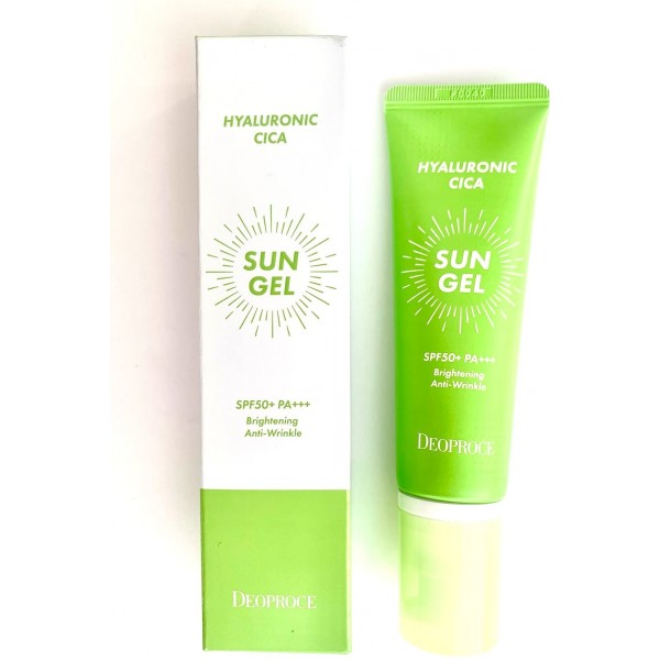 Deoproce Hyaluronic Cica Sun Gel SPF50+ PA+++, 50ml Солнцезащитный Гель с Центеллой для лица Deoproce Hyaluronic Cica Sun Gel SPF50+ PA+++, 50ml Солнцезащитный Гель с Центеллой для лица