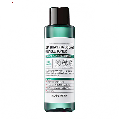 Some By Mi AHA-BHA-PHA 30 Days Miracle Toner. Кислотный очищающий тоник для проблемной кожи.