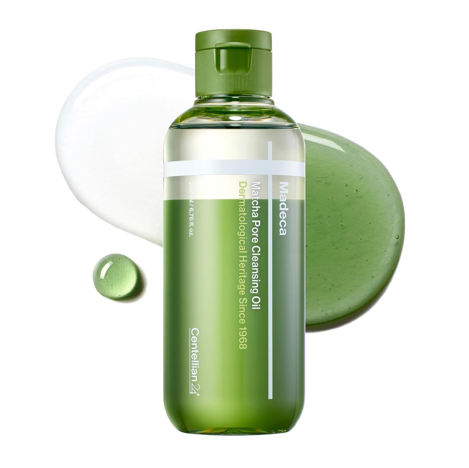 Centellian 24+ Madeca Matcha Pore Cleansing Oil, 200ml. — Гидрофильное масло для снятия макияжа и очищения пор с комплексом TECA и матча