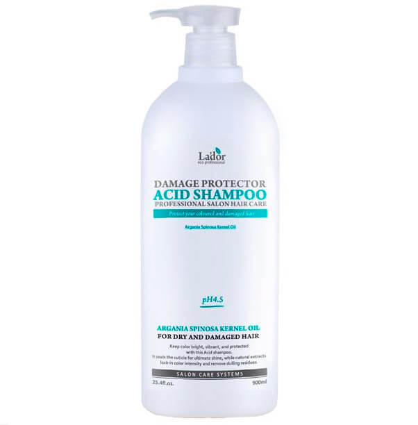 Lador Damaged Protector Acid Shampoo 900 мл Защитный шампунь для поврежденных волос 