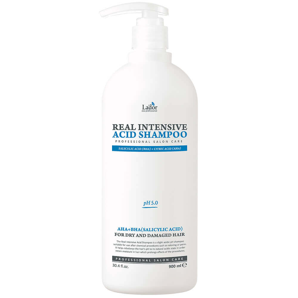 Lador Real Intensive Acid Shampoo, 900ml. Интенсивный кислотный шампунь для сухих и повреждённых волос