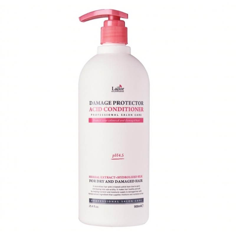 Lador Damage Protector Acid Conditioner 900ml. Слабокислый Кондиционер для поврежденных волос