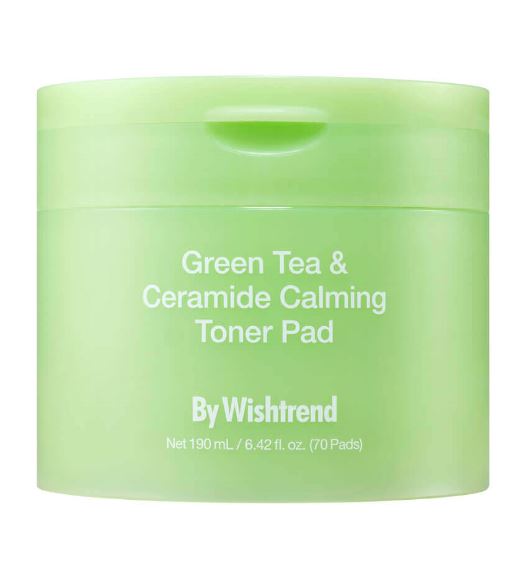 By Wishtrend Green Tea & Ceramide Calming Toner Pad