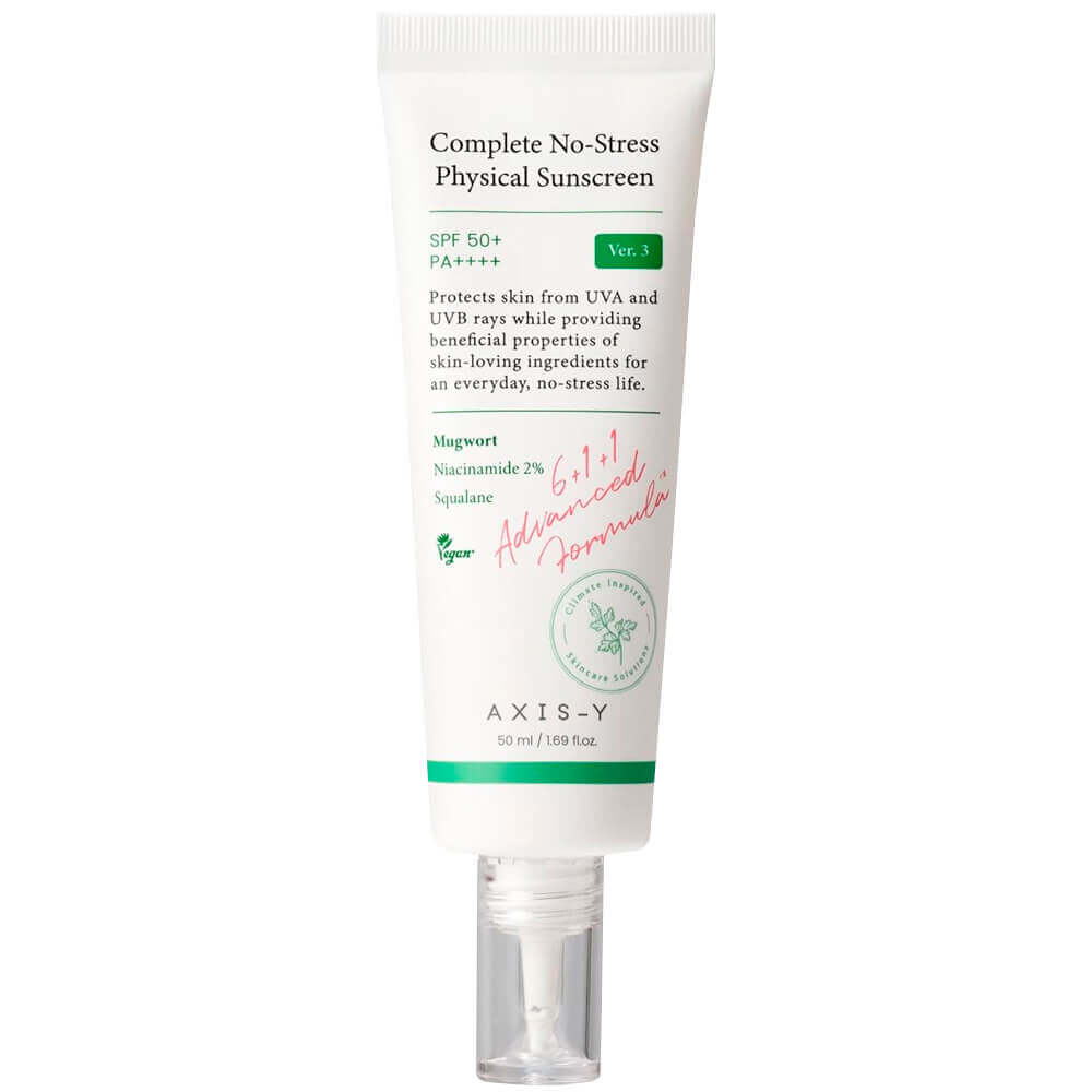 AXIS-Y Complete No-Stress Physical Sunscreen V. 3 SPF50+ PA++++, 50ml. Лёгкий минеральный санскрин