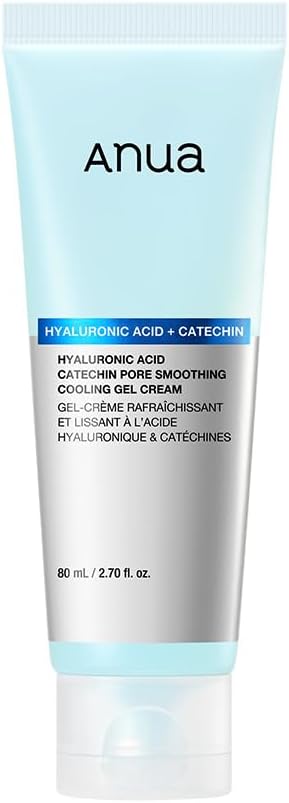 Anua Hyaluronic Acid + Catechin Pore Smoothing Cooling Gel Cream, 80ml. Охлаждающий гель-крем для сужения пор 