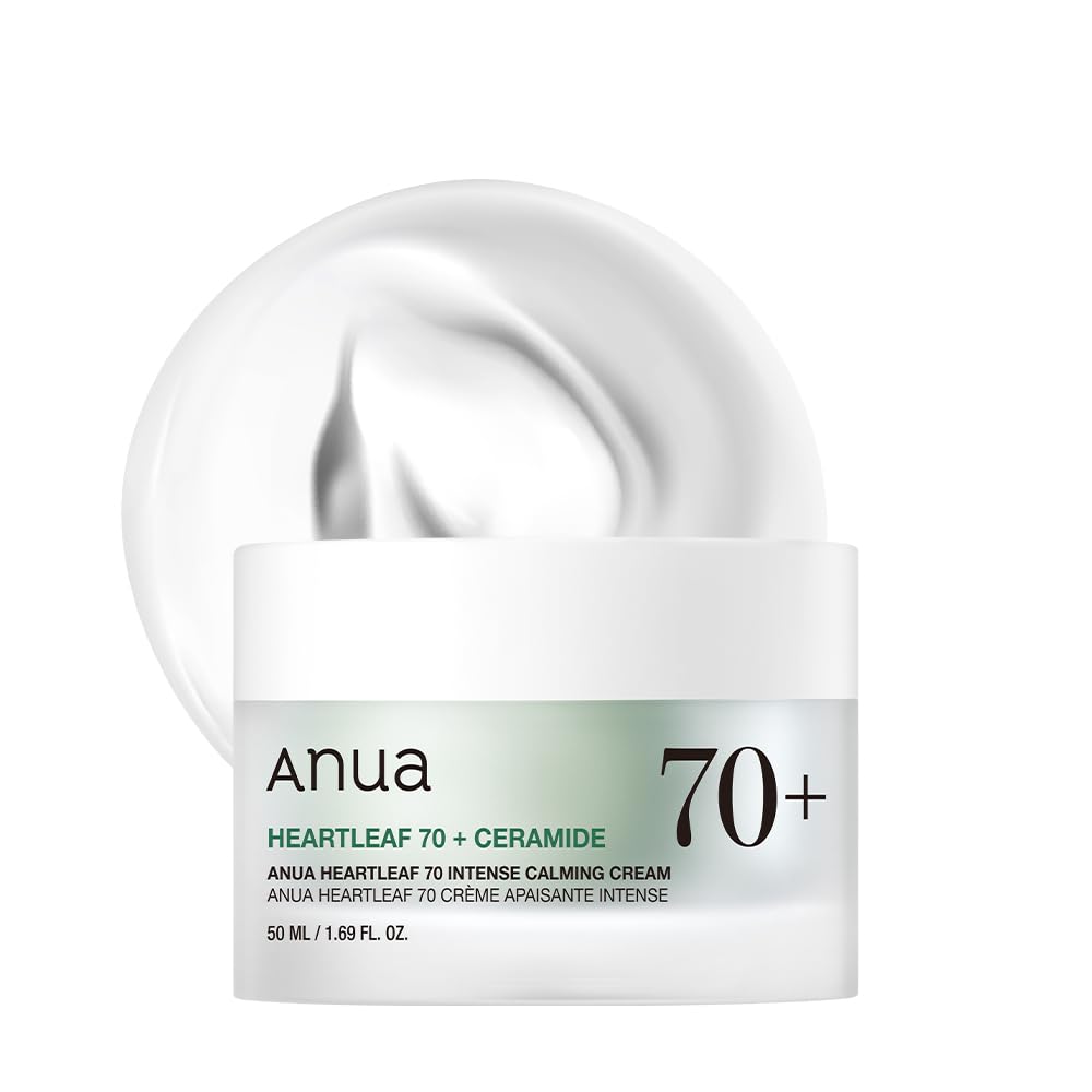 Anua Heartleaf 70 Intense Calming Cream with Ceramide & Panthenol, Face Moisturizer for Dry Skin, 50ml. Успокаивающий Крем Для Сухой Кожи С Экстрактом Хауттюйнии