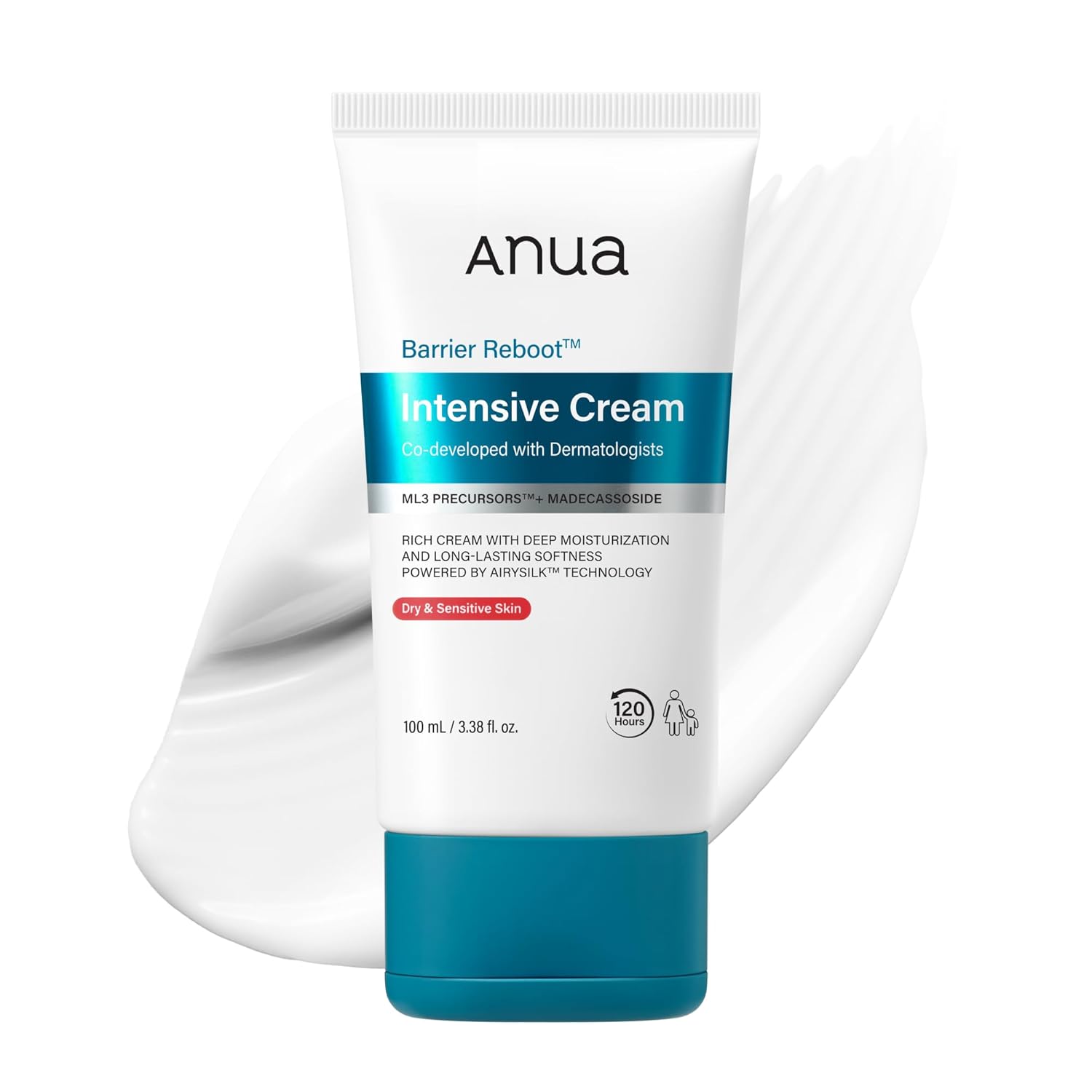 ANUA Barrier Reboot Intensive Cream, Rich Hydrating Face Moisturizer with Madecassoside and Panthenol, 100ml. Насыщенный Увлажняющий Крем Для Лица С Мадекассосидом И Пантенолом;