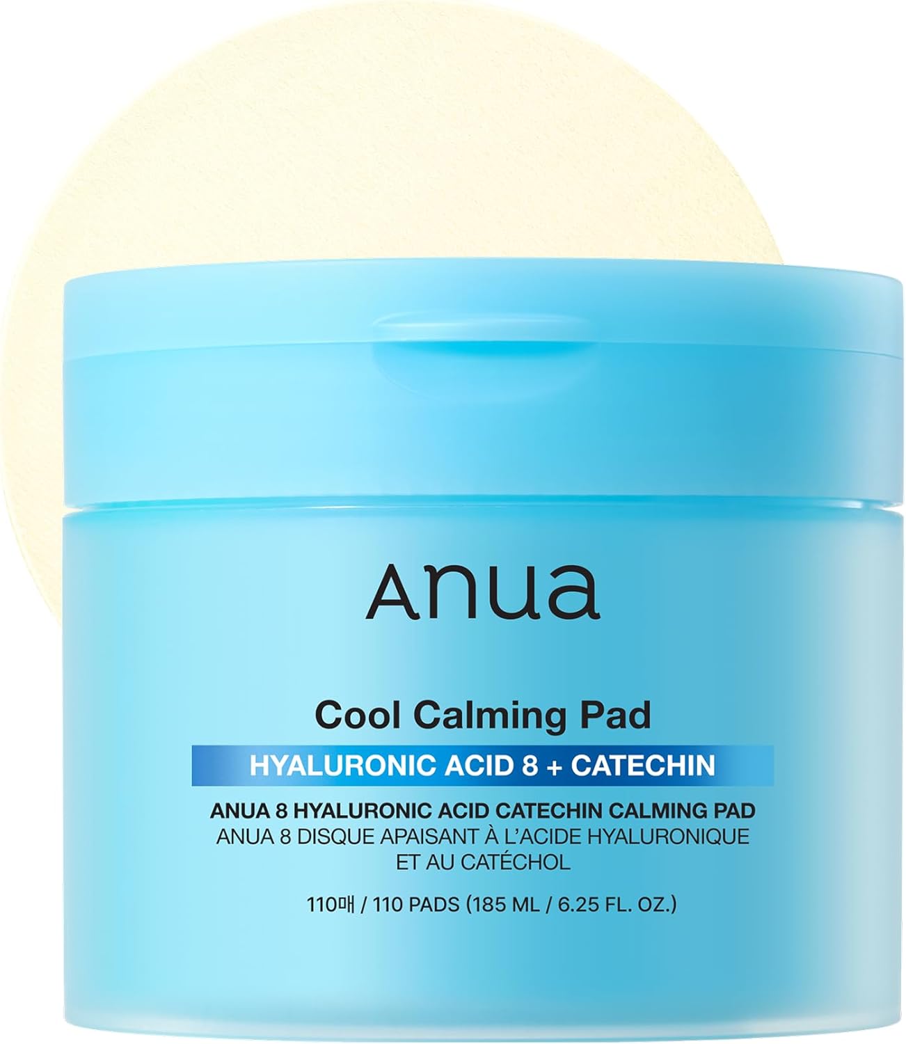 Anua Hyaluronic Acid 8+ Catechin Calming Pad. 110 Pads  Успокаивающие пэды Anua с гиалуроновой кислотой и катехинами 
