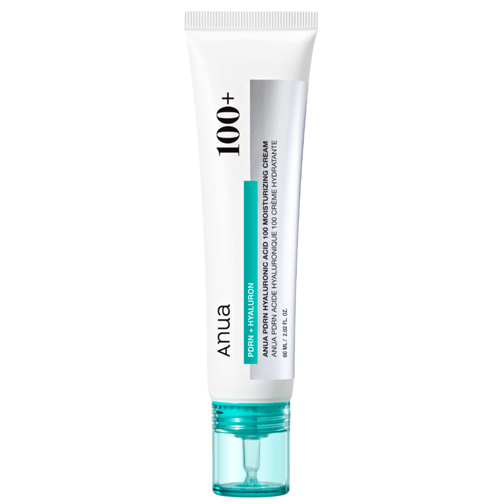 Anua PDRN Hyaluronic Acid 100 Moisturizing Cream, 60ml. Увлажняющий крем с ПДРН и гиалуроновой кислотой