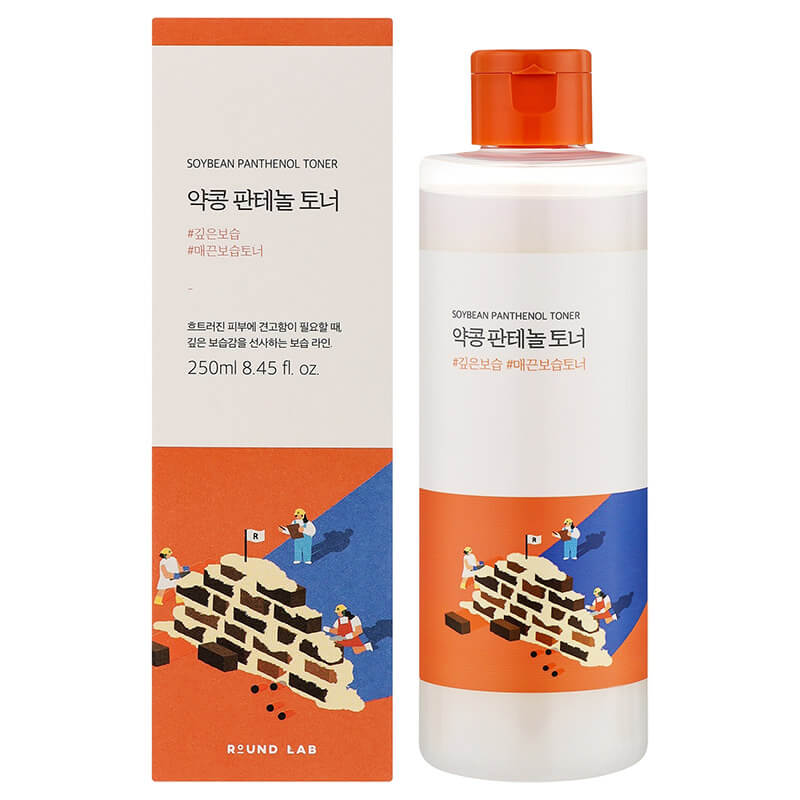Round Lab Soybean Panthenol Toner, 250ml. Барьерный тонер с чёрной соей и пантенолом