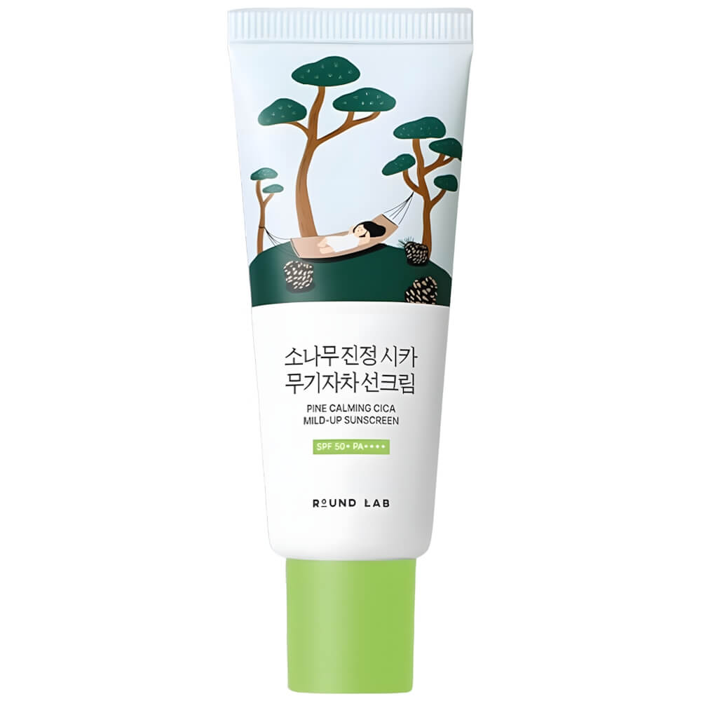 Round Lab Pine Calming Cica Mild-Up Sunscreen SPF50+ PA++++ Солнцезащитный крем с экстрактом сосны Round Lab Pine Calming Cica Mild-Up Sunscreen SPF50+ PA++++ Солнцезащитный крем с экстрактом сосны