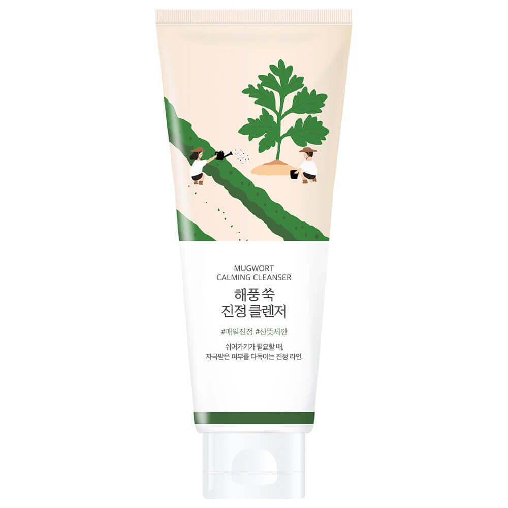 Round Lab Mugwort Calming Cleanser, 150ml. Успокаивающая пенка для умывания с полынью 