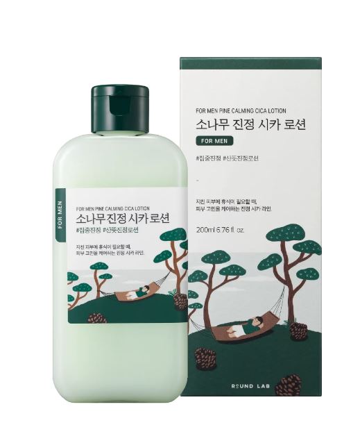 Round Lab﻿ For Men Pine Calming Cica Lotion, 200ml. Лосьон с экстрактами сосны и центеллы для мужчин