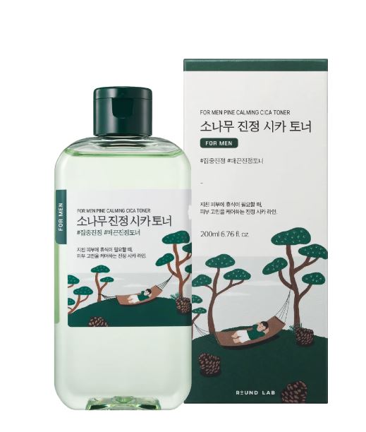 Round Lab For Men Pine Calming Cica Toner, 200ml. Тонер с экстрактами сосны и центеллы для мужчин