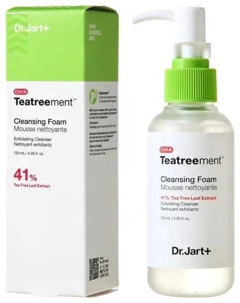 Dr. Jart+ Teatreement Cleansing Foam, 120ml. Очищающая пенка для ухода лицом. 