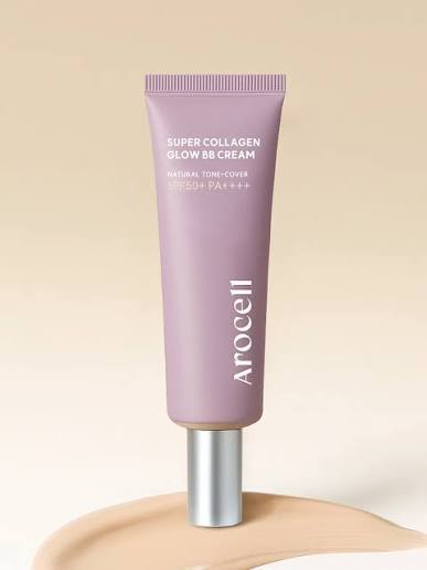 Arocell Super Collagen Glow BB Cream SPF50+ РА++++, 40ml. Коллагеновый ББ-крем с сияющим финишем