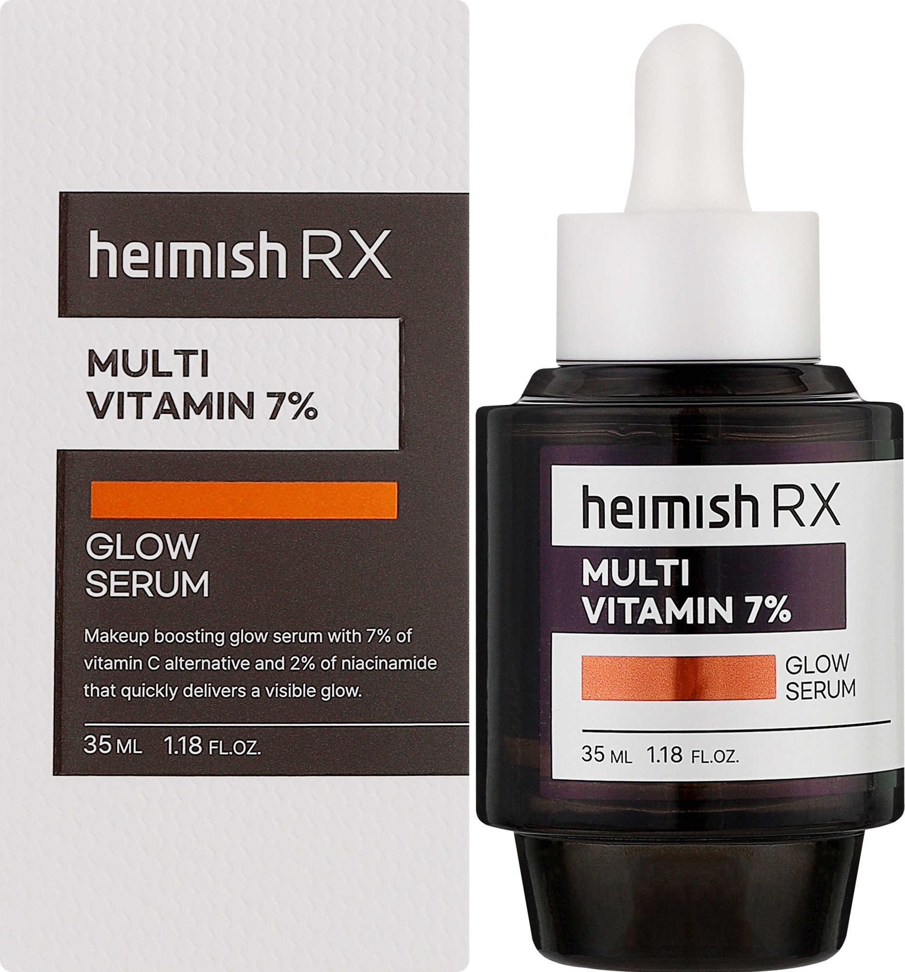 HEIMISH RX MULTI VITAMIN 7% GLOW SERUM, 35ML., мультивитаминная 7%, сыворотка для сияния кожи, 35 мл 