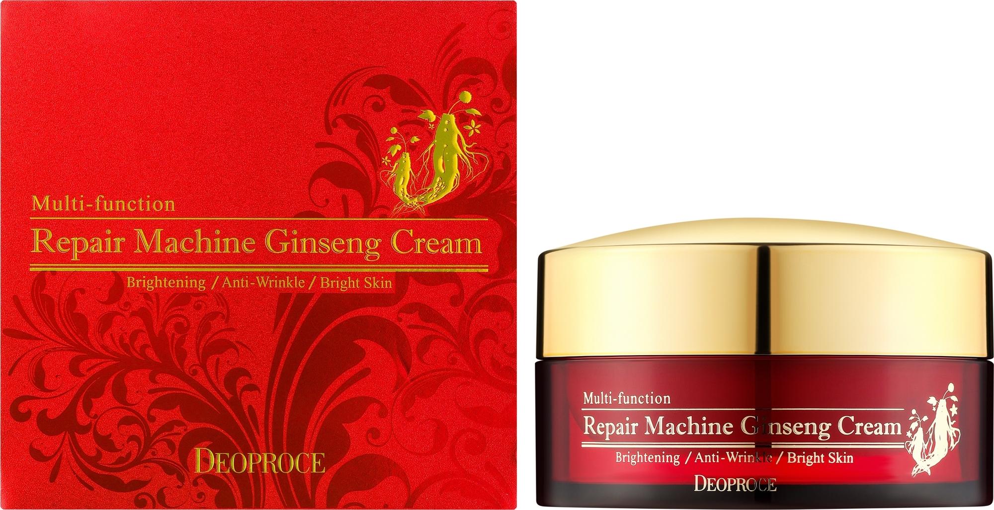 Deoproce Repair Machine Ginseng Cream, 100g.  Крем для лица с экстрактом женьшеня