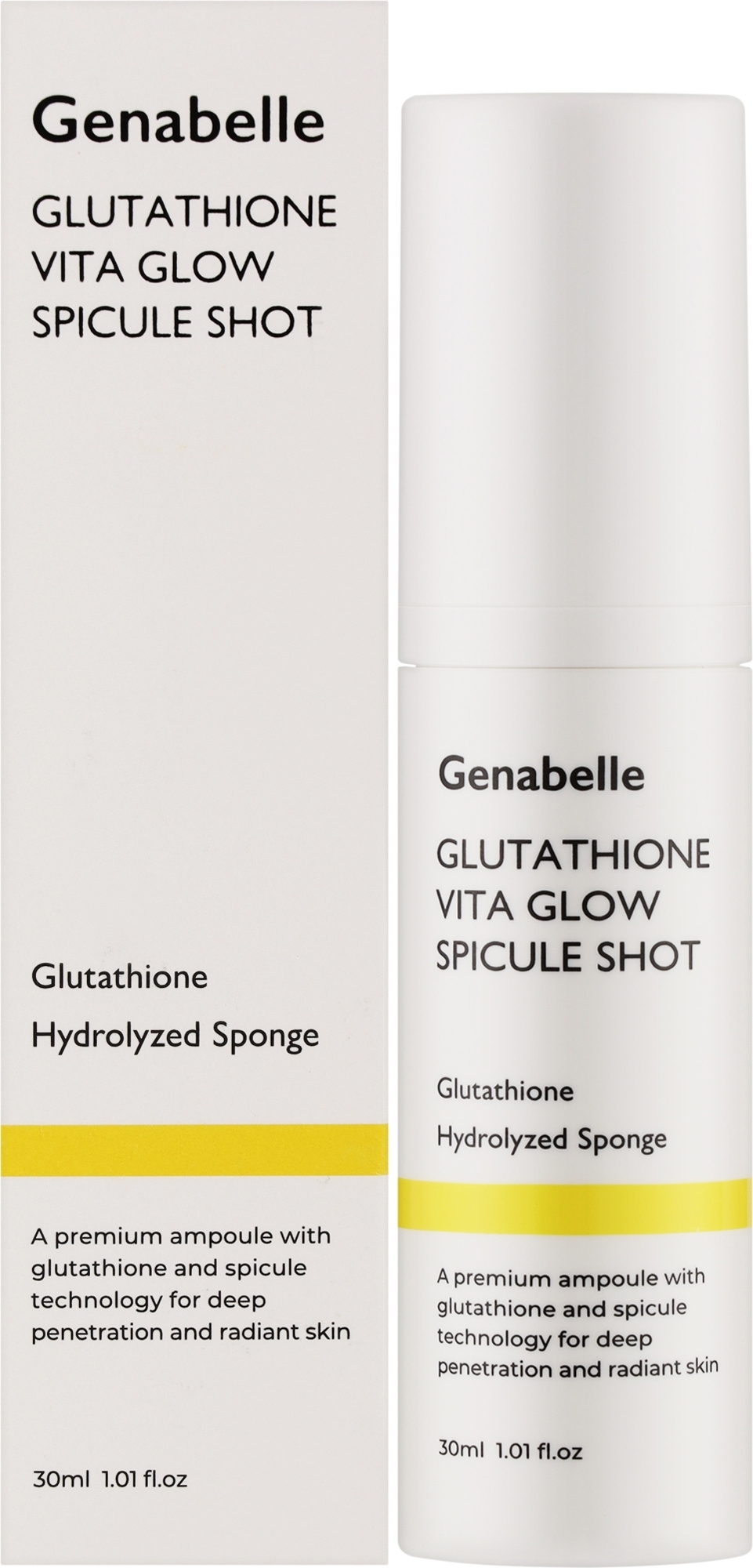 Genabelle Glutathione Vita Glow Spicule Shot, 30ml. Остветляющий спикульная сыворотка