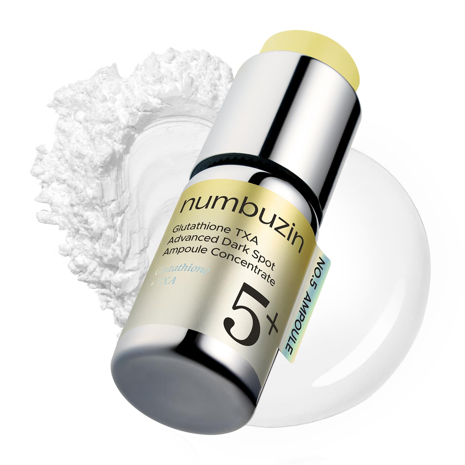 numbuzin No.5 Glutathione TXA Dark Spot Ampoule, 10.7g— концентрированная сыворотка (ампула) для точечной борьбы с пигментацией и выравнивания тона кожи.
