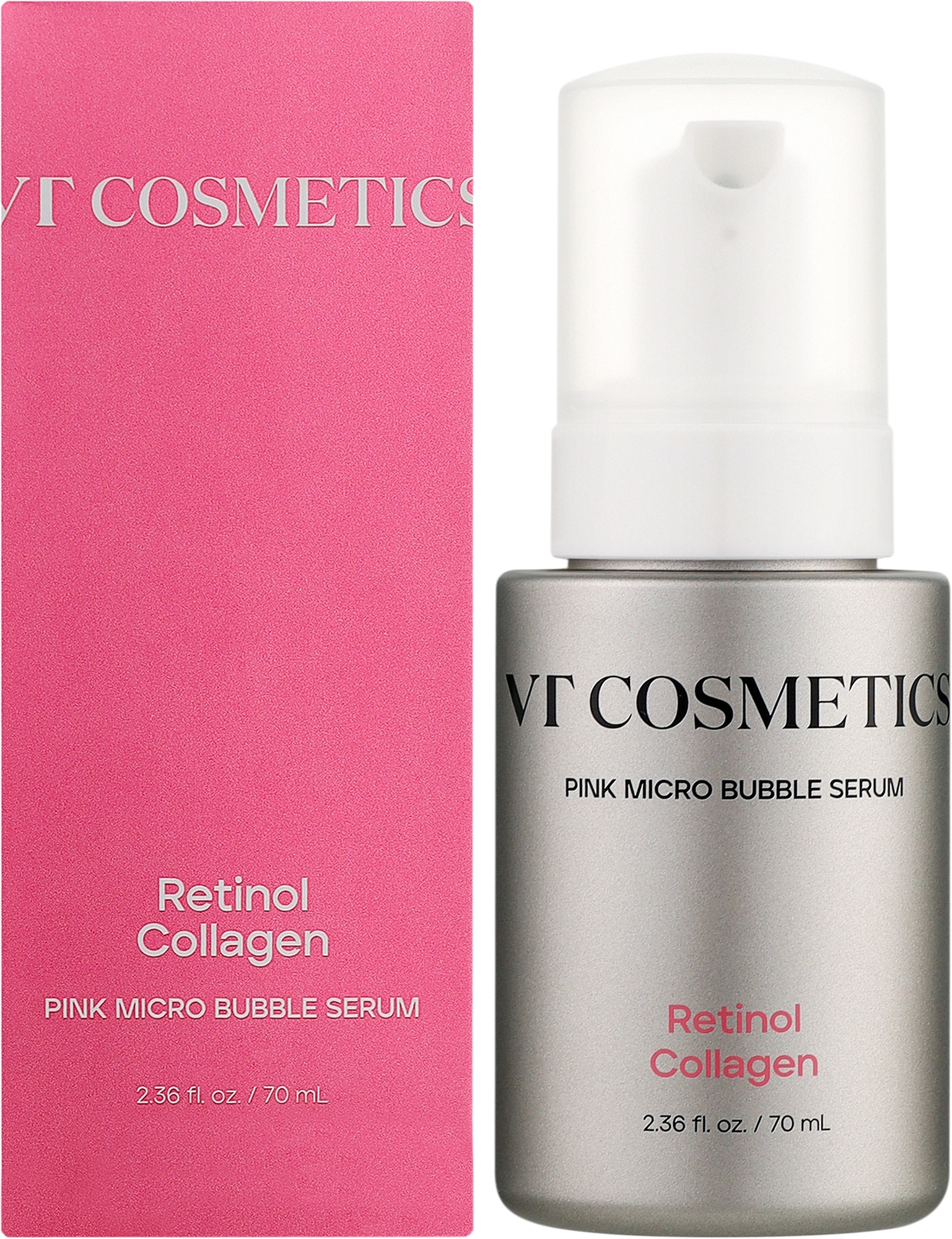 VT Cosmetics Retinol Collagen Pink Micro Bubble Serum, 70ml. Сыворотка микропенная с ретинолом и коллагеном