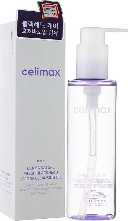 Celimax Derma Nature Fresh Blackhead Jojoba Cleansing Oil, 150ml. Гидрофильное масло для ежедневного очищения лица