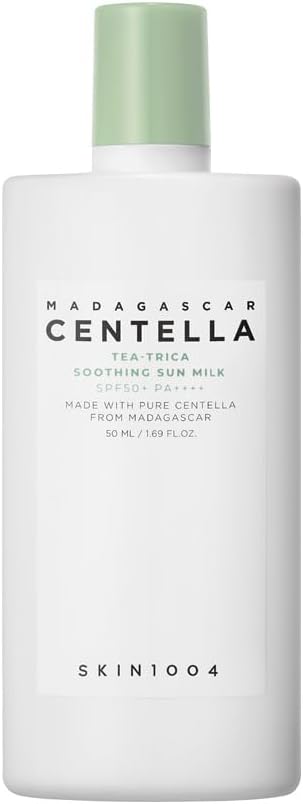 SKIN1004 Madagascar Centella Tea-Trica Soothing Sun Milk SPF50+ PA++++, 50ml. Солнцезащитное Успокаивающее молочко